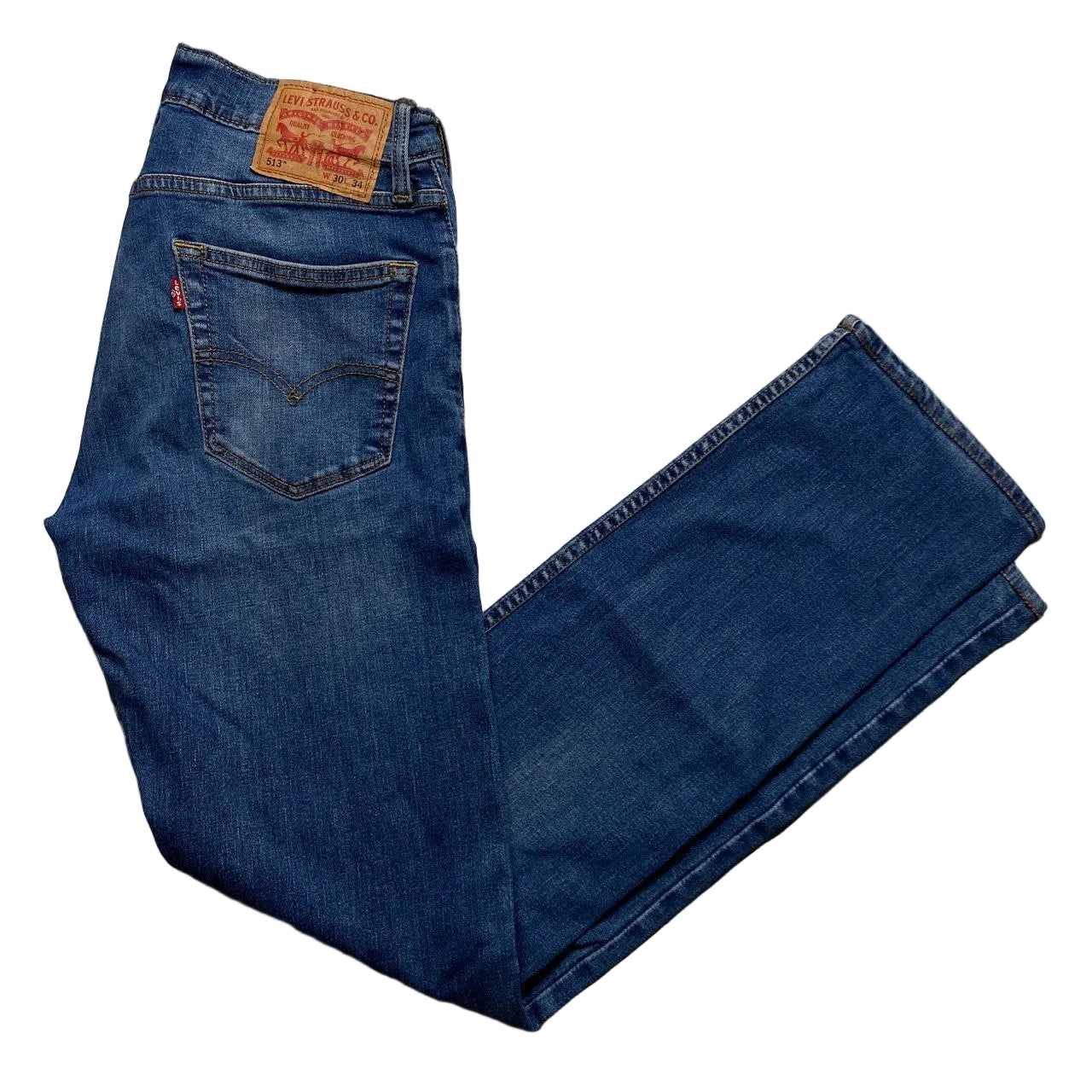 Levis 513 Navy Straight Jeans (30W)