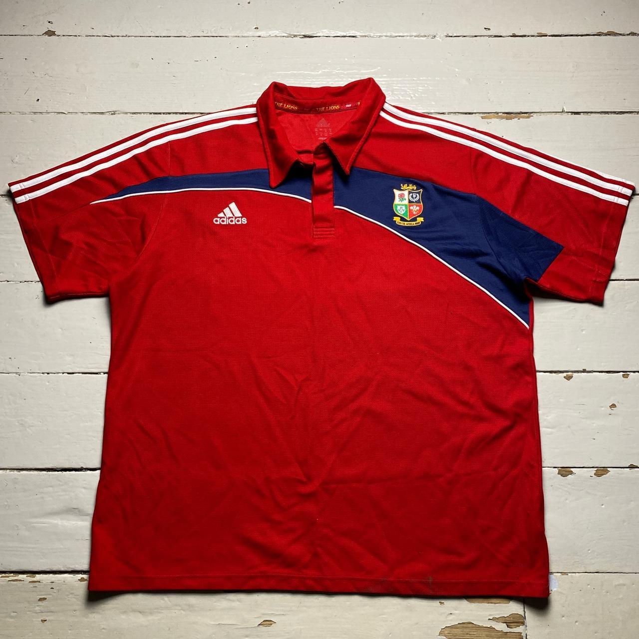 Adidas The Lions Rugby Polo Shirt Red