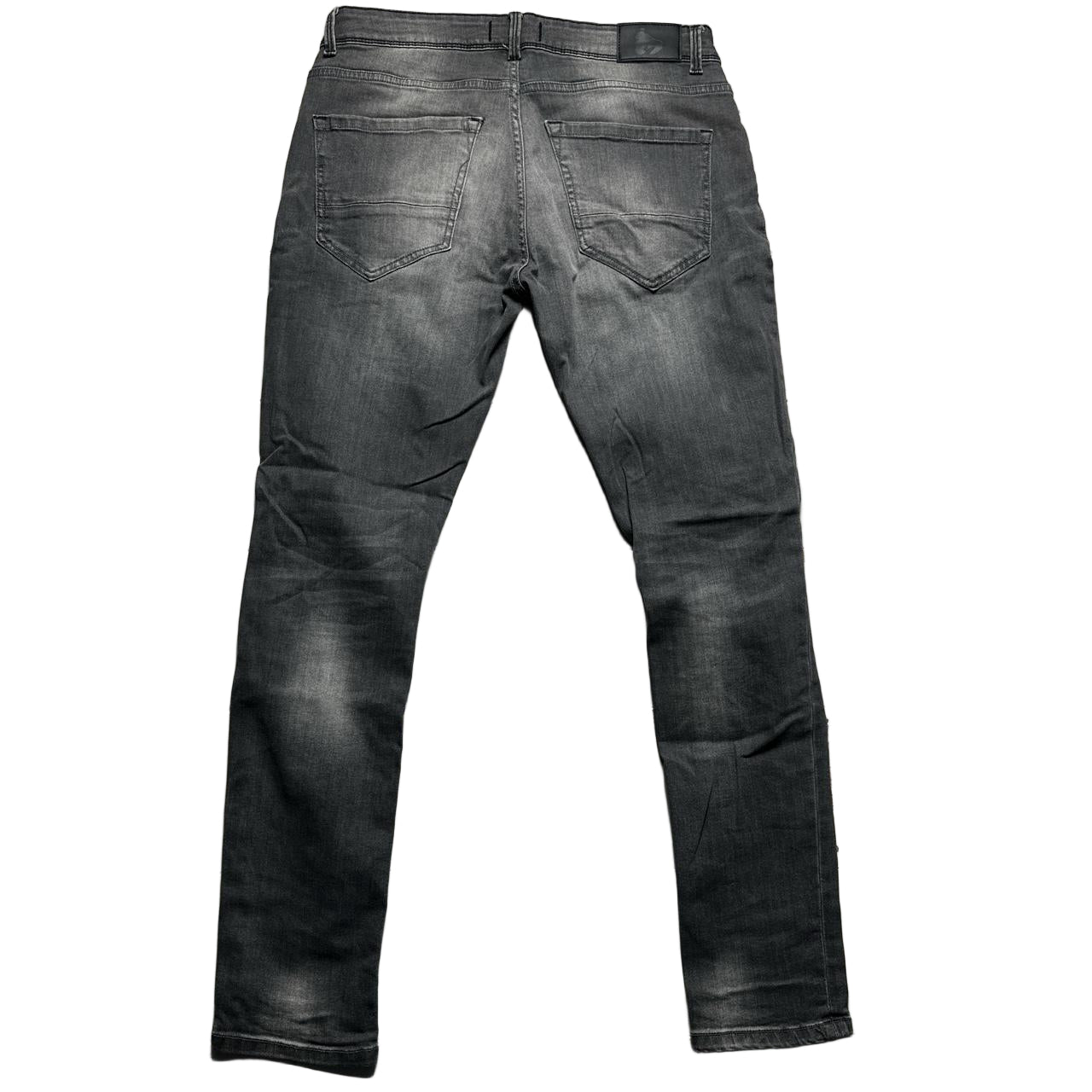 Money Clothing Jeans Grey Distressed (32W)