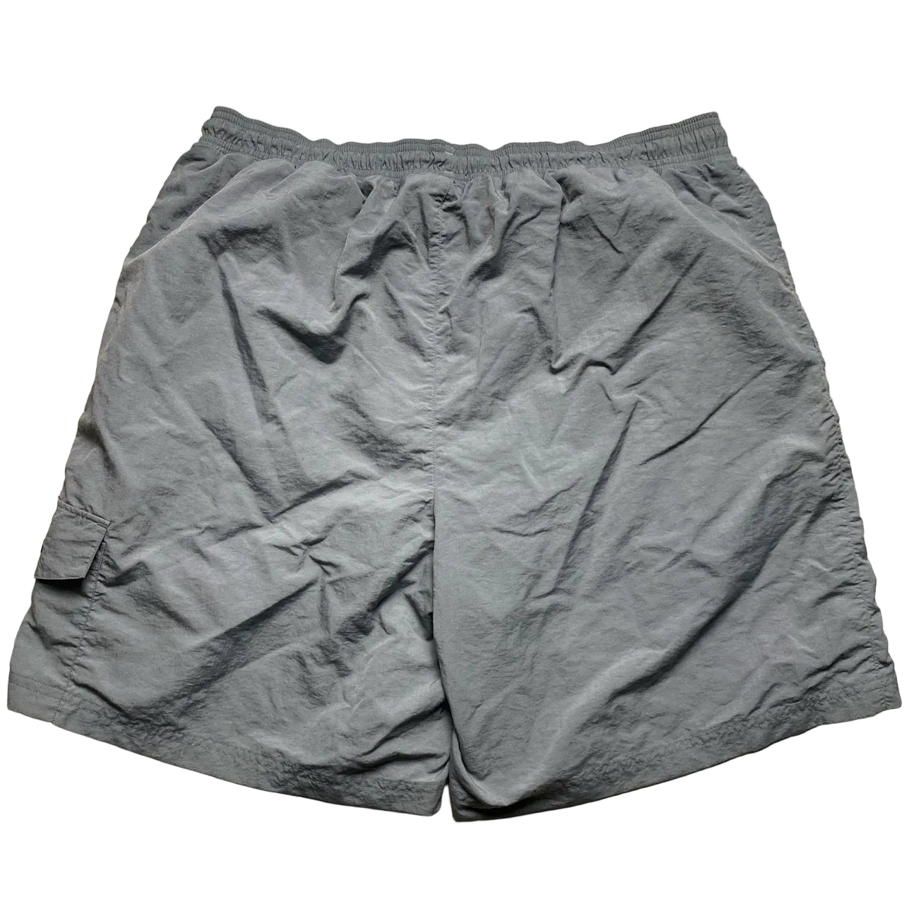 Adidas Grey 3 Stripe and Silver Shell Trackpant Shorts (XL)