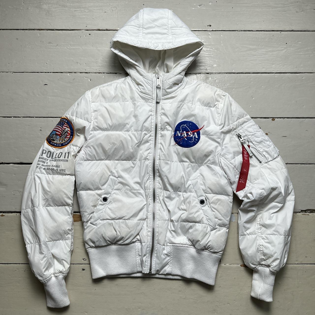 Alpha Industries White Puffer Bomber Jacket White Wear Garson