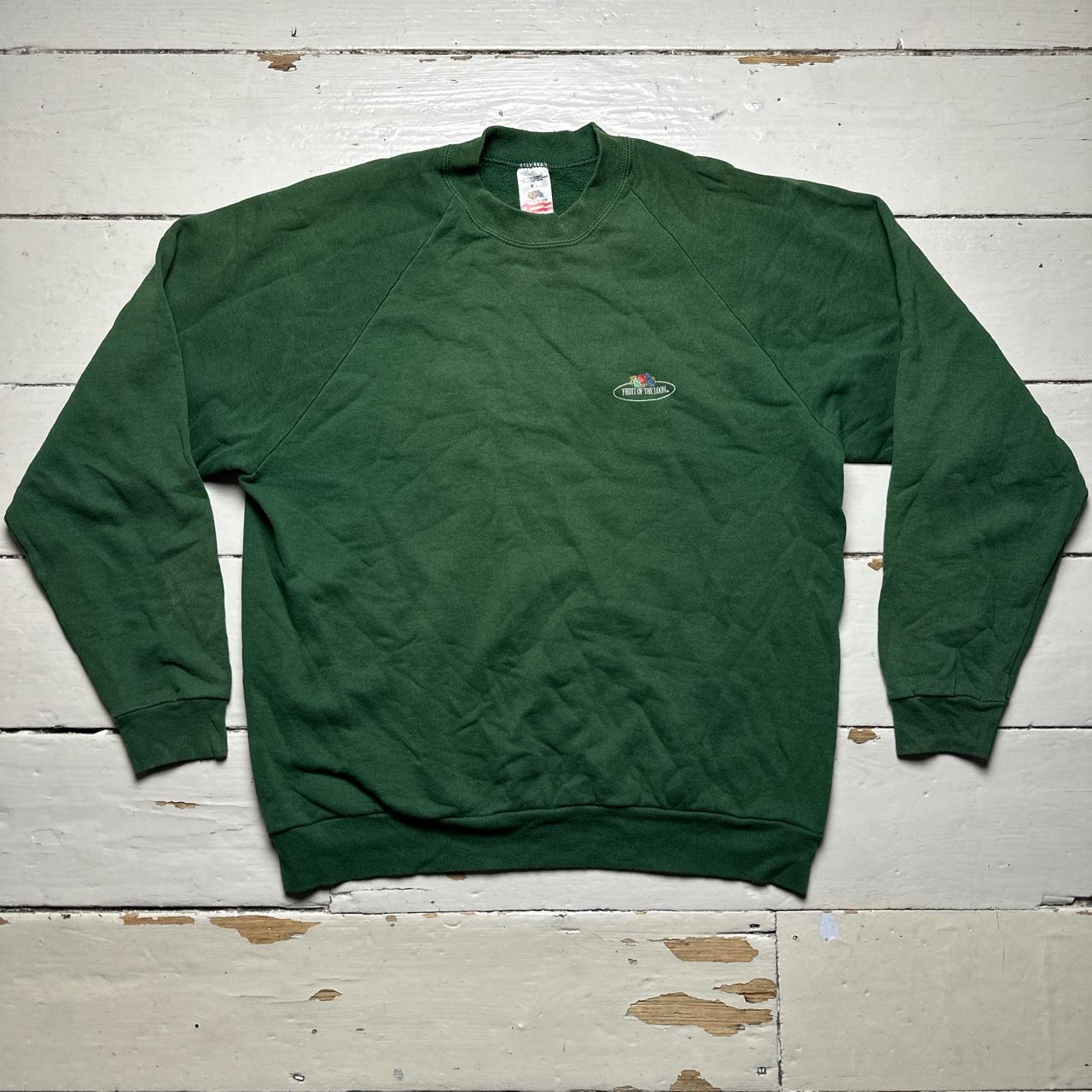 Fruit of the Loom Vintage 90’s Bottle Racing Green Jumper