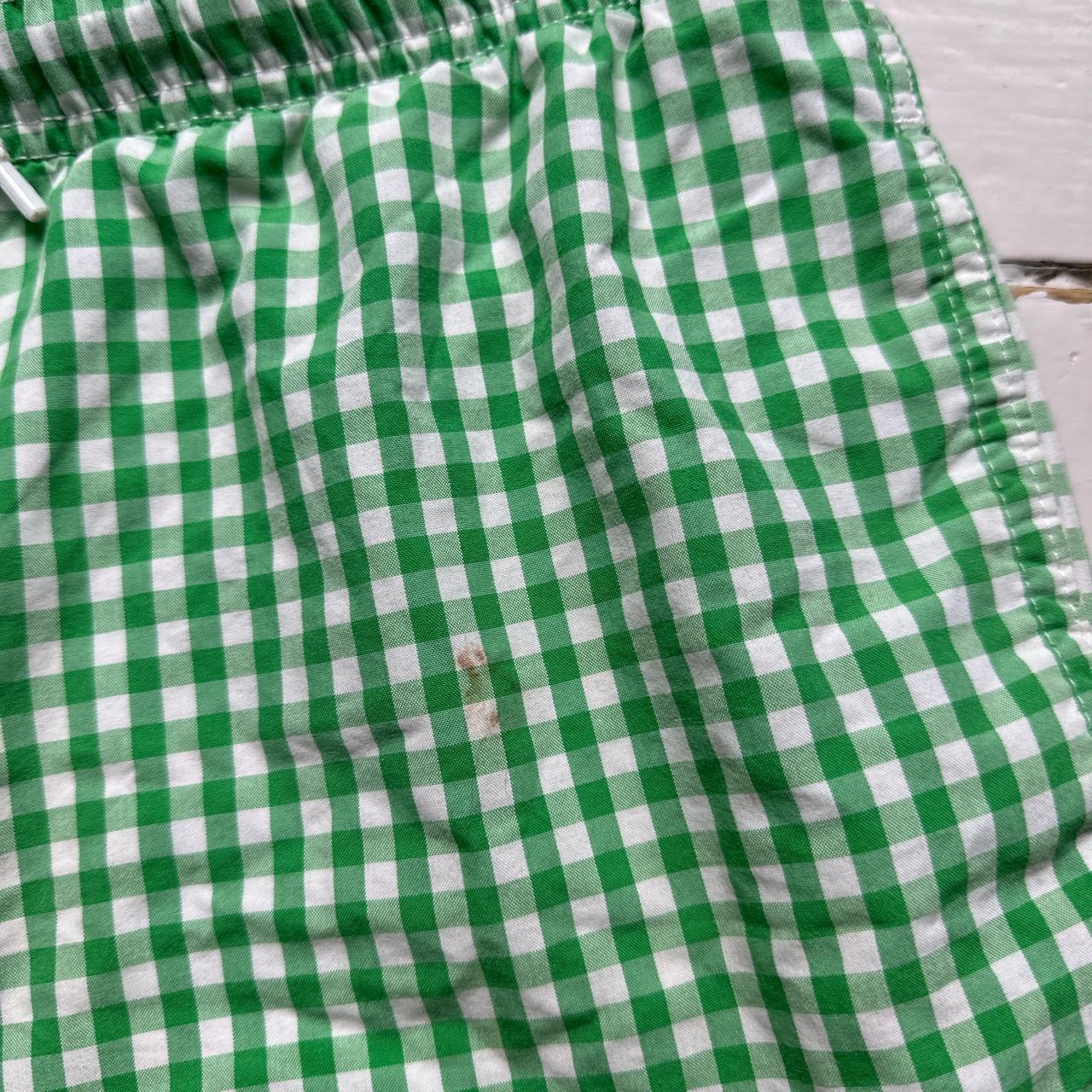 Ralph Lauren Polo Checked Swim Shorts Green and White