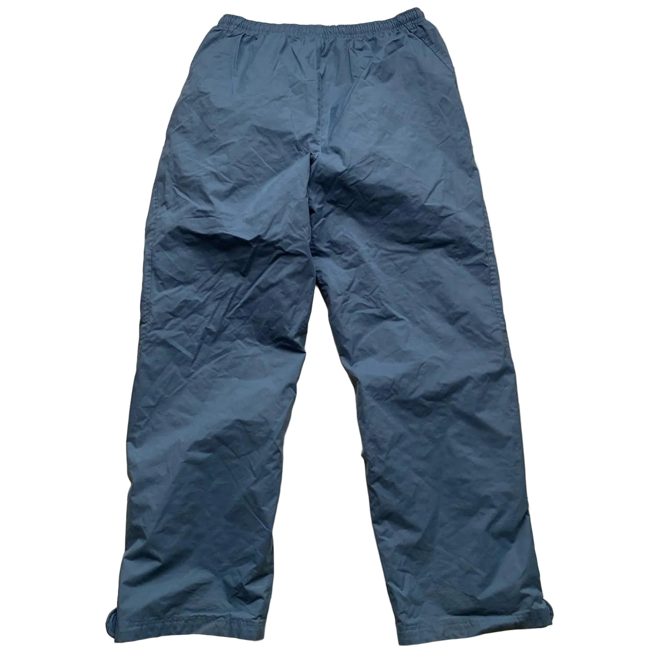 Nike Vintage Swoosh Blue and Grey Baggy Shell Track Pant Ski Trousers (XL)
