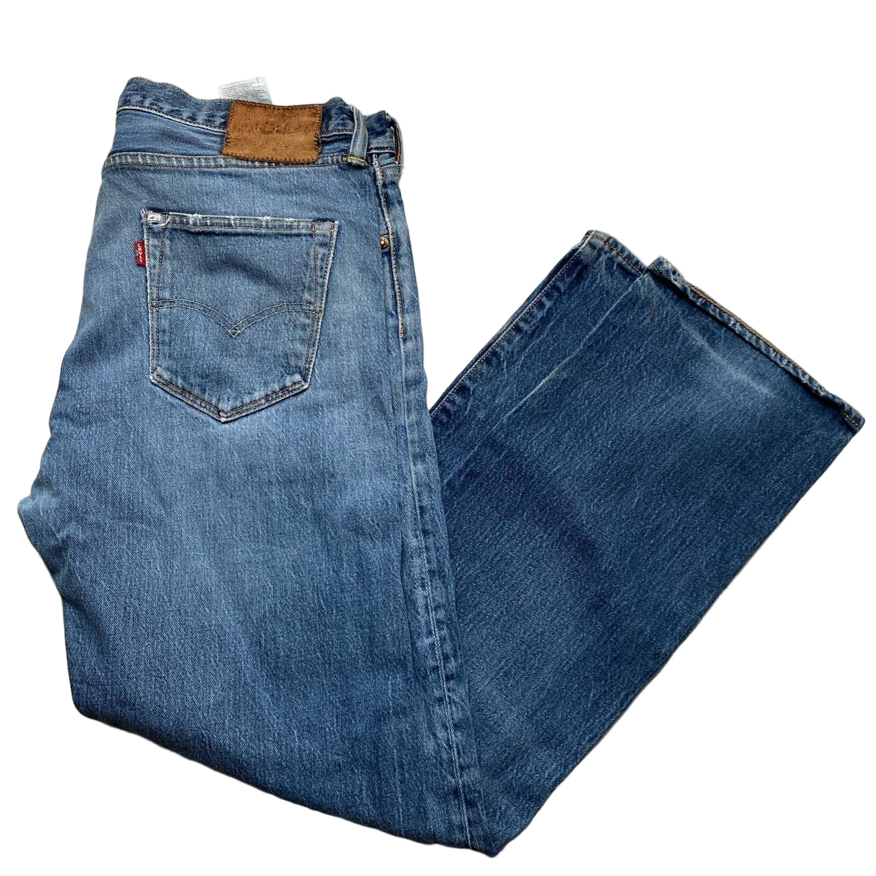 Levis 501 Baggy Stonewashed Jeans (34W)