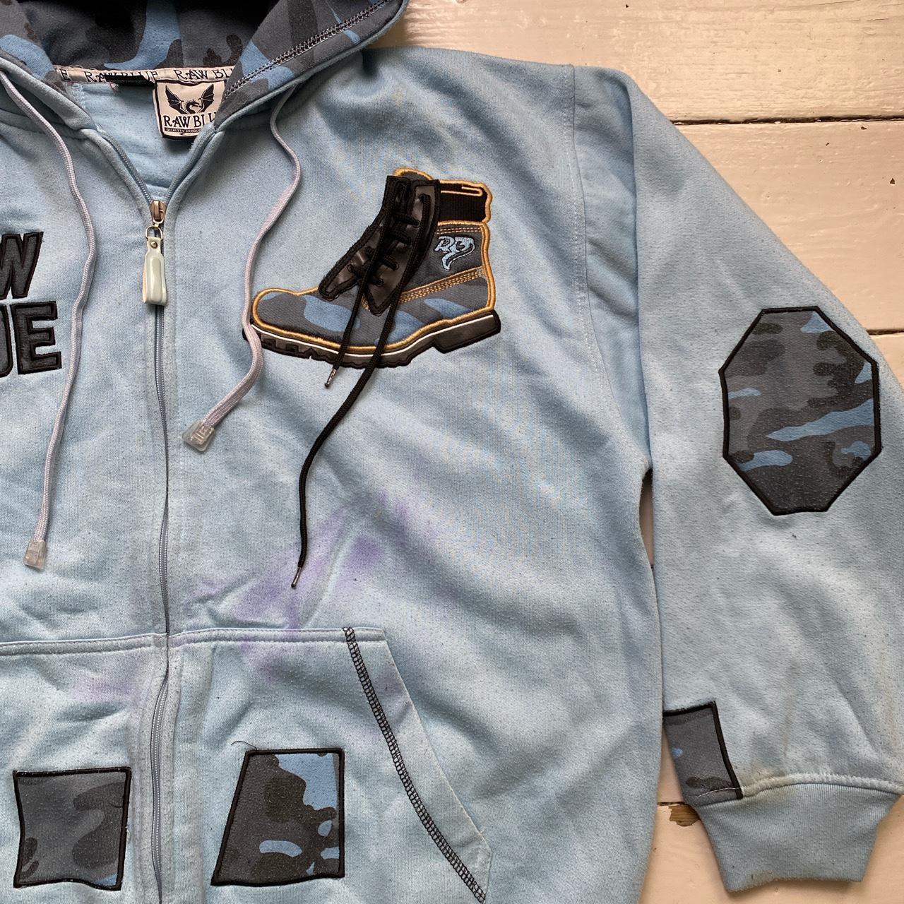 Raw Blue Vintage Light Baby Blue Timberland Lace Up Boot Full Tracksuit