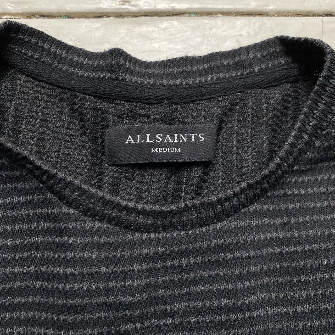 All Saints Black and Grey Jumper