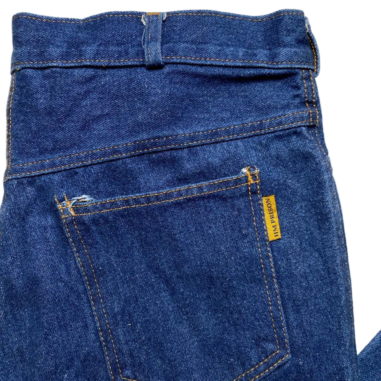 HM Prison Vintage Navy Baggy Jeans (34W)