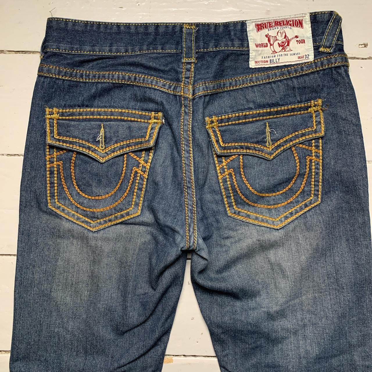 True religion jeans yellow sales stitching