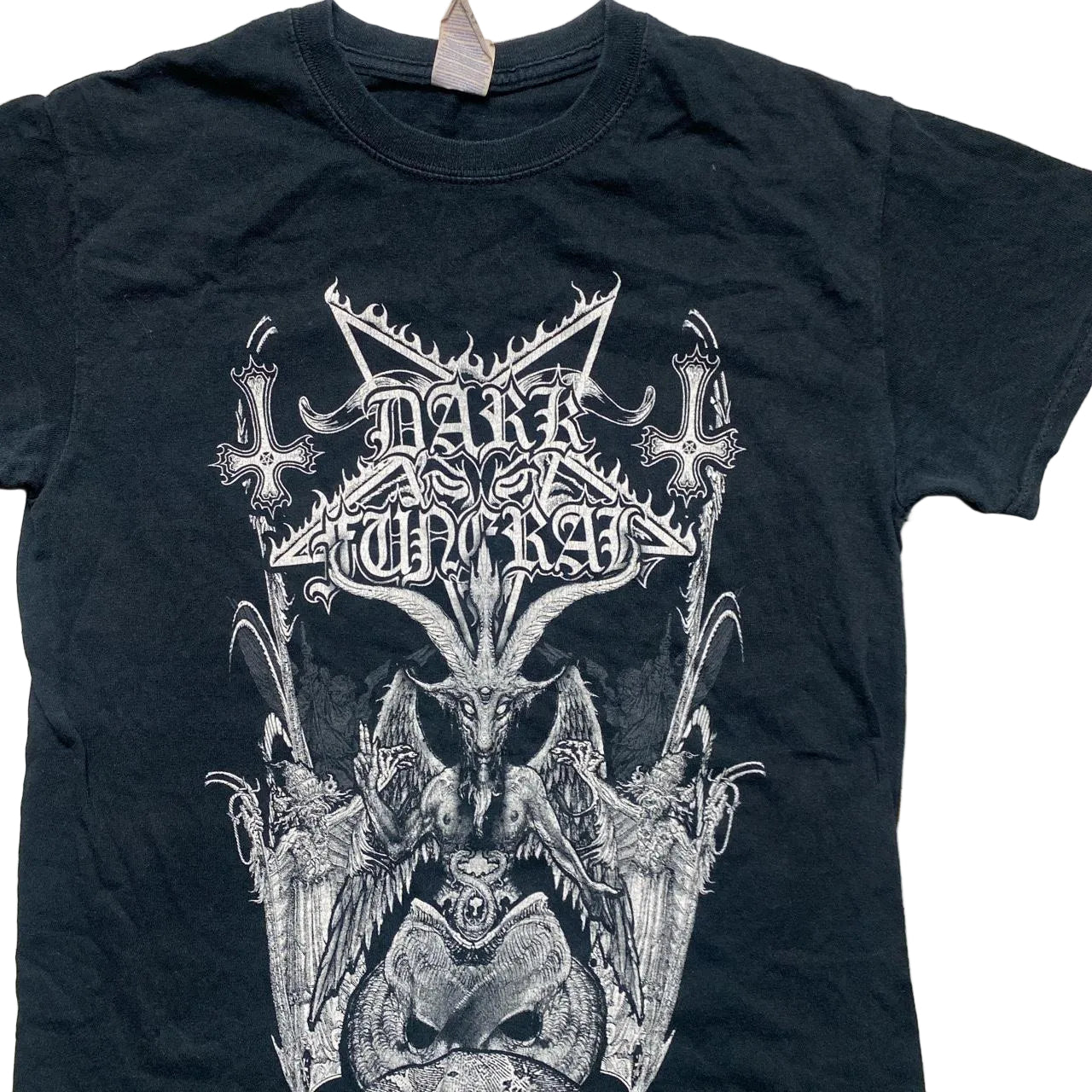 Dark Funeral Heavy Metal Goth Grunge T Shirt Black and White (S)
