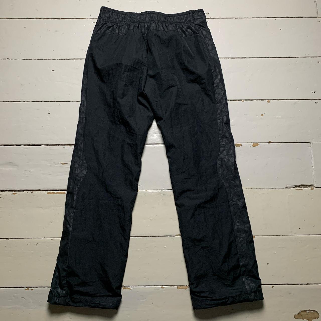 Nike Vintage Baggy Black and White Shell Track Pant Bottoms