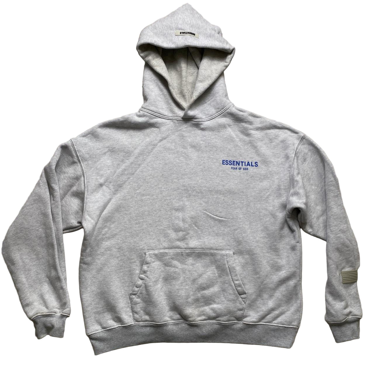 Crenshaw Fear Of God Essentials Nipsey Hussle Grey and Blue Hoodie (S)