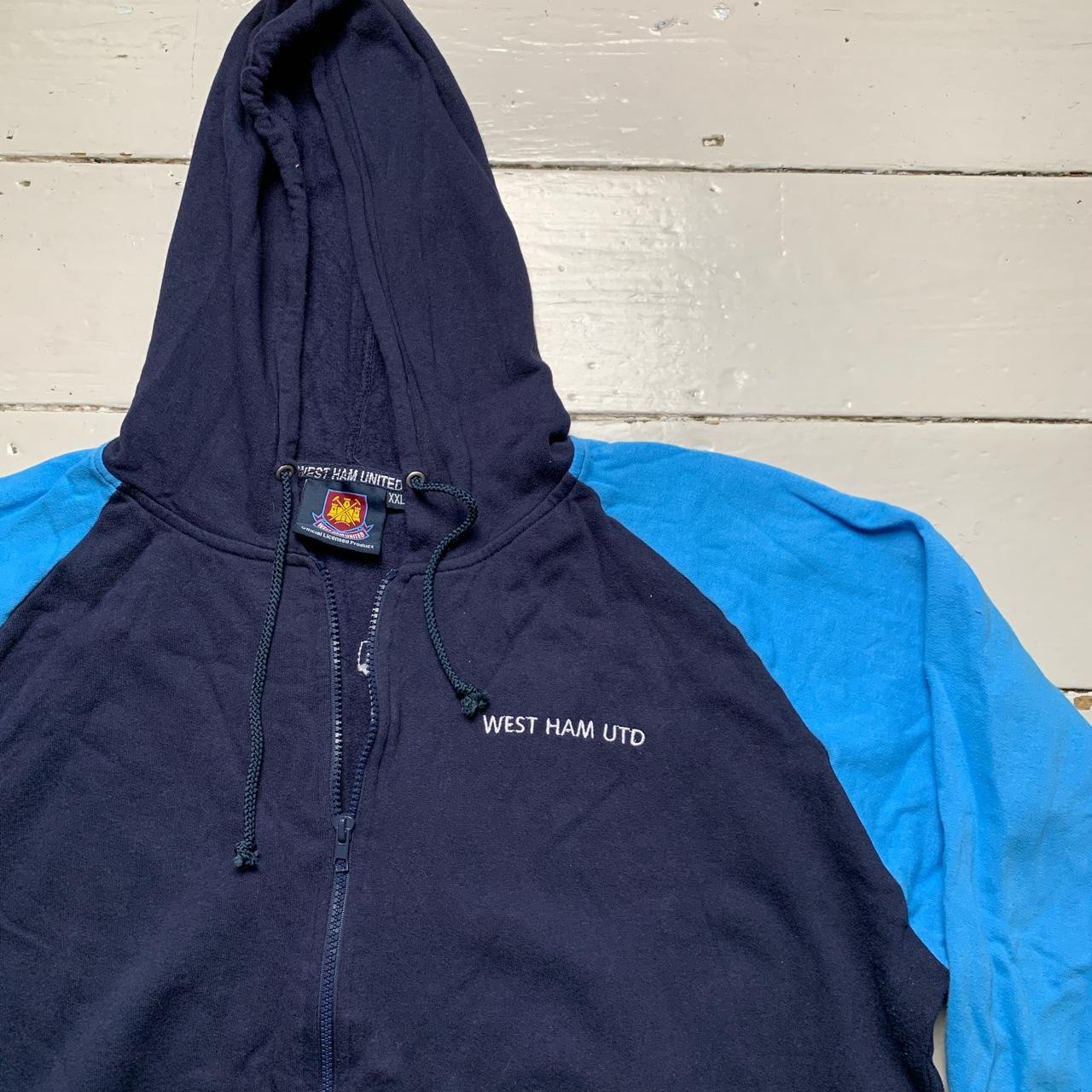 West Ham United Navy and Blue Vintage Merch Hoodie