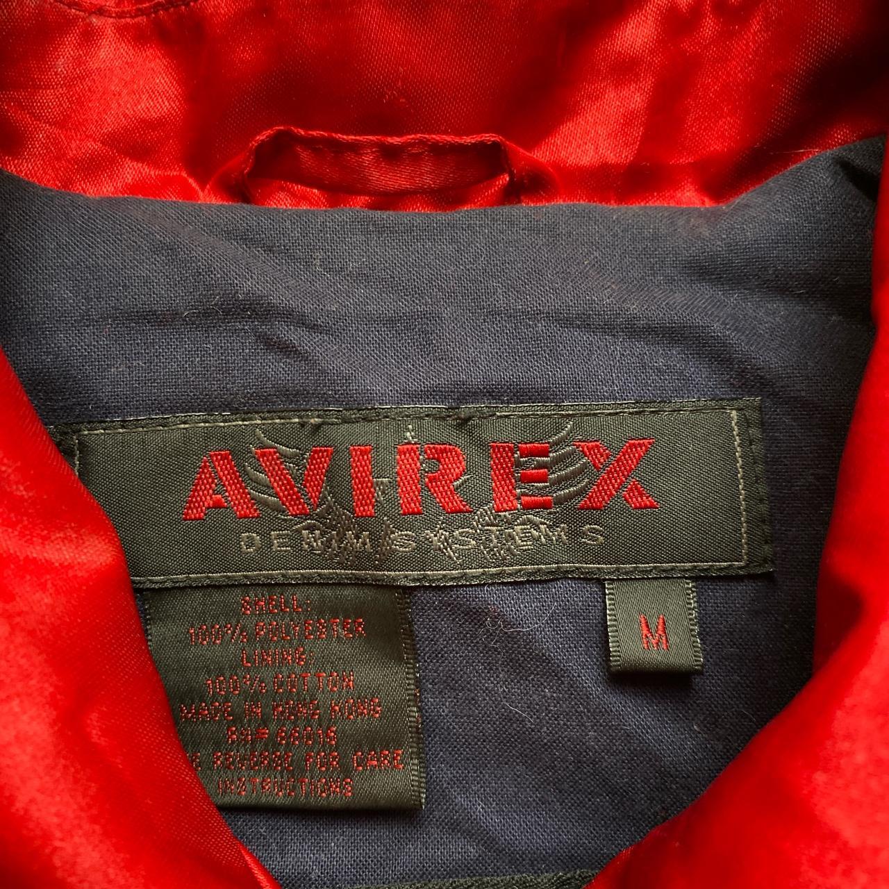 Avirex Vintage Red Satin Bomber Jacket (M)