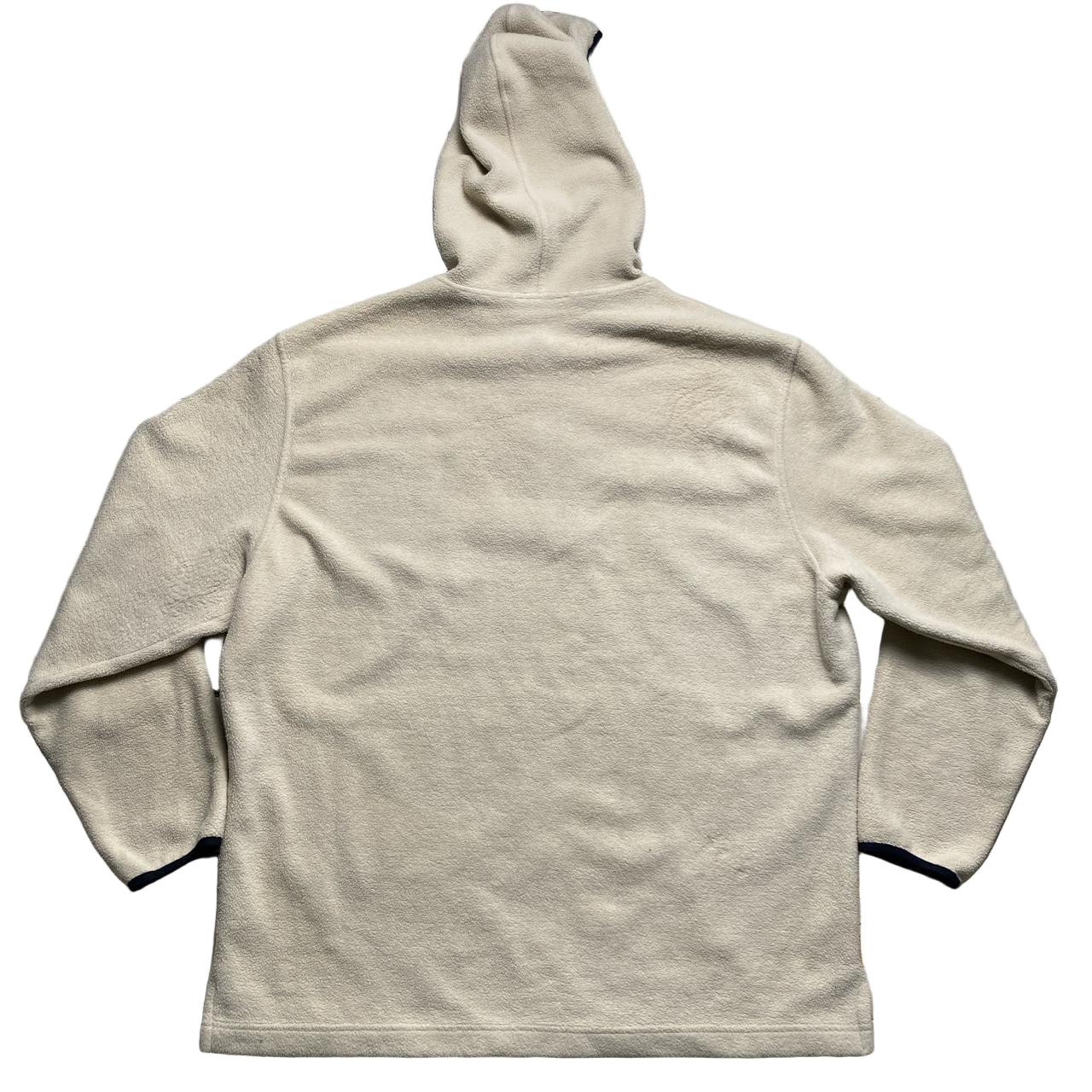 Fila Vintage Teddy Fleece Cream Quarter Zip Hoodie (XL)