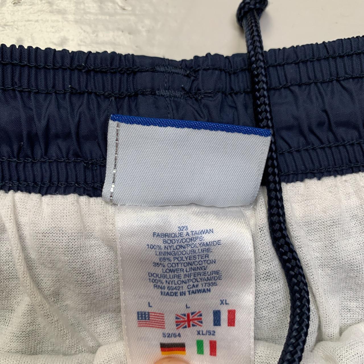 Reebok Navy and White Shell Trackpant Baggy Shorts