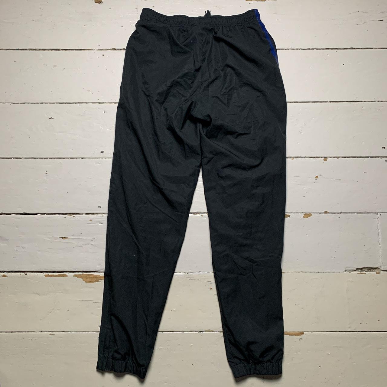 Lacoste Black and Blue Baggy Shell Track Pant Bottoms