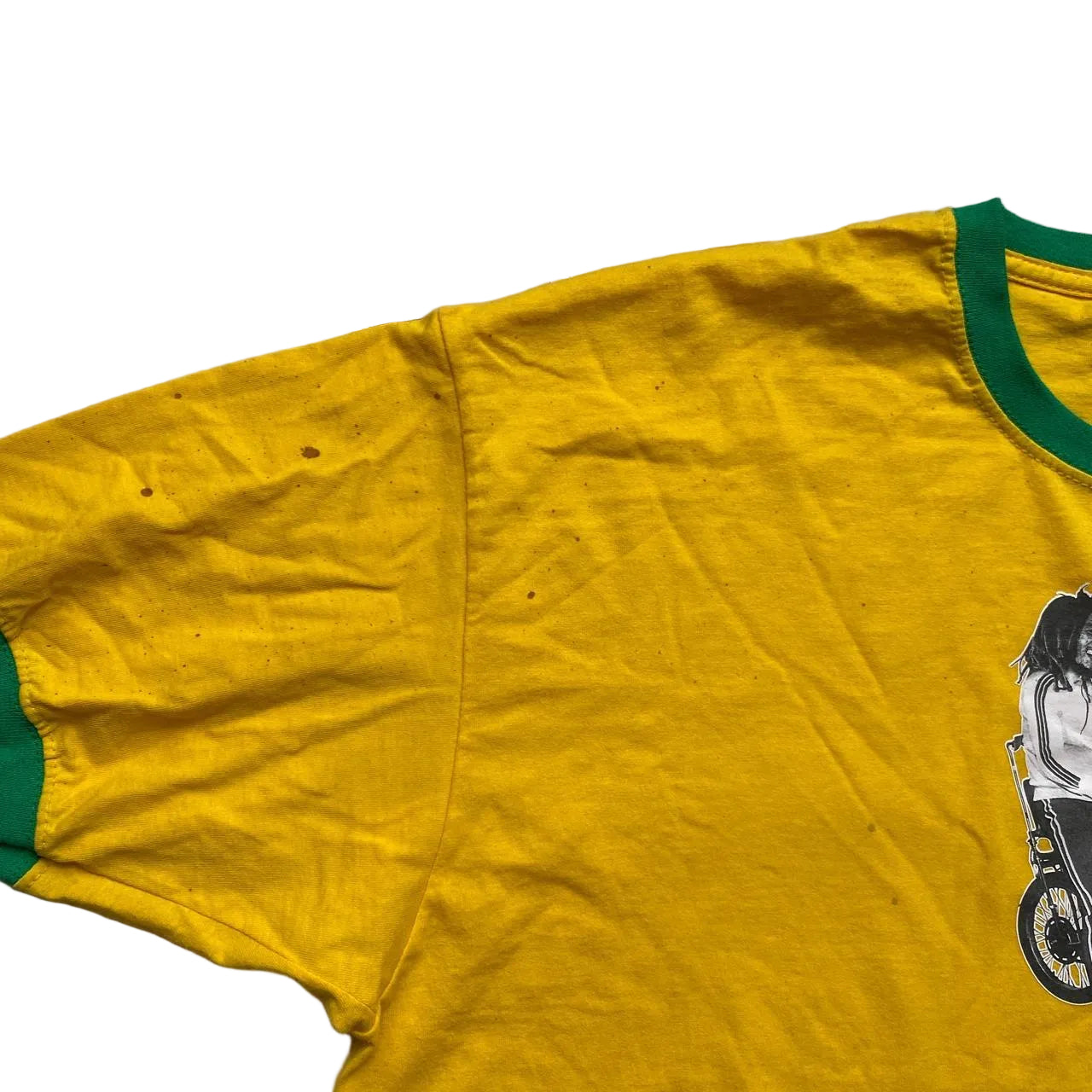 Bob Marley Chopper Originals T Shirt Brazil Yellow and Green (XL)