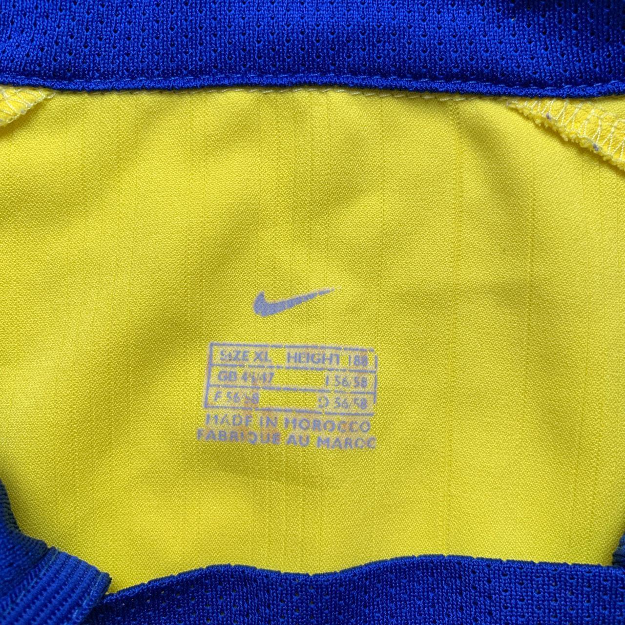 Nike Arsenal Vintage O2 2003 04 Yellow and Blue Football Jersey (XL)