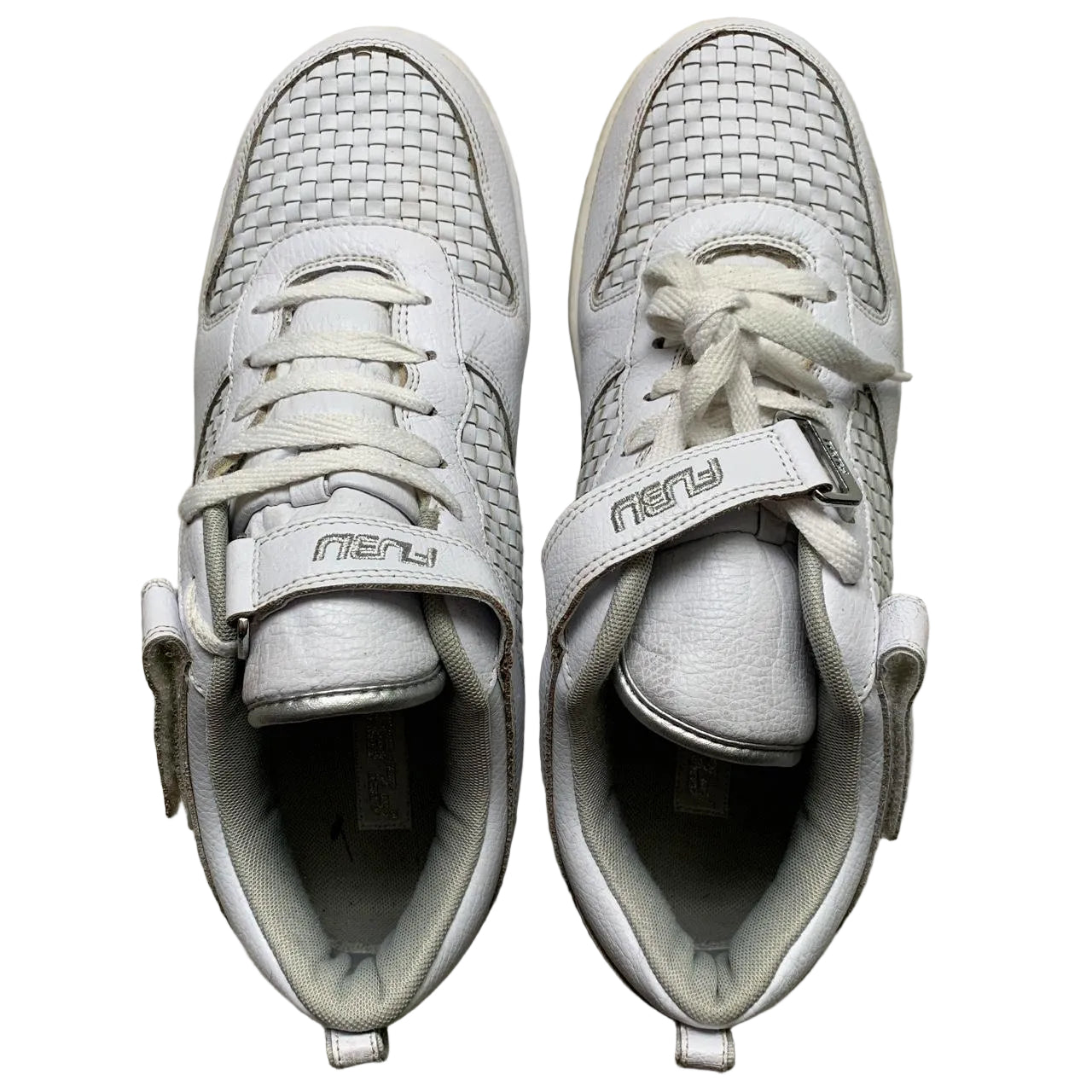 FUBU White and Silver Trainers (UK 12)