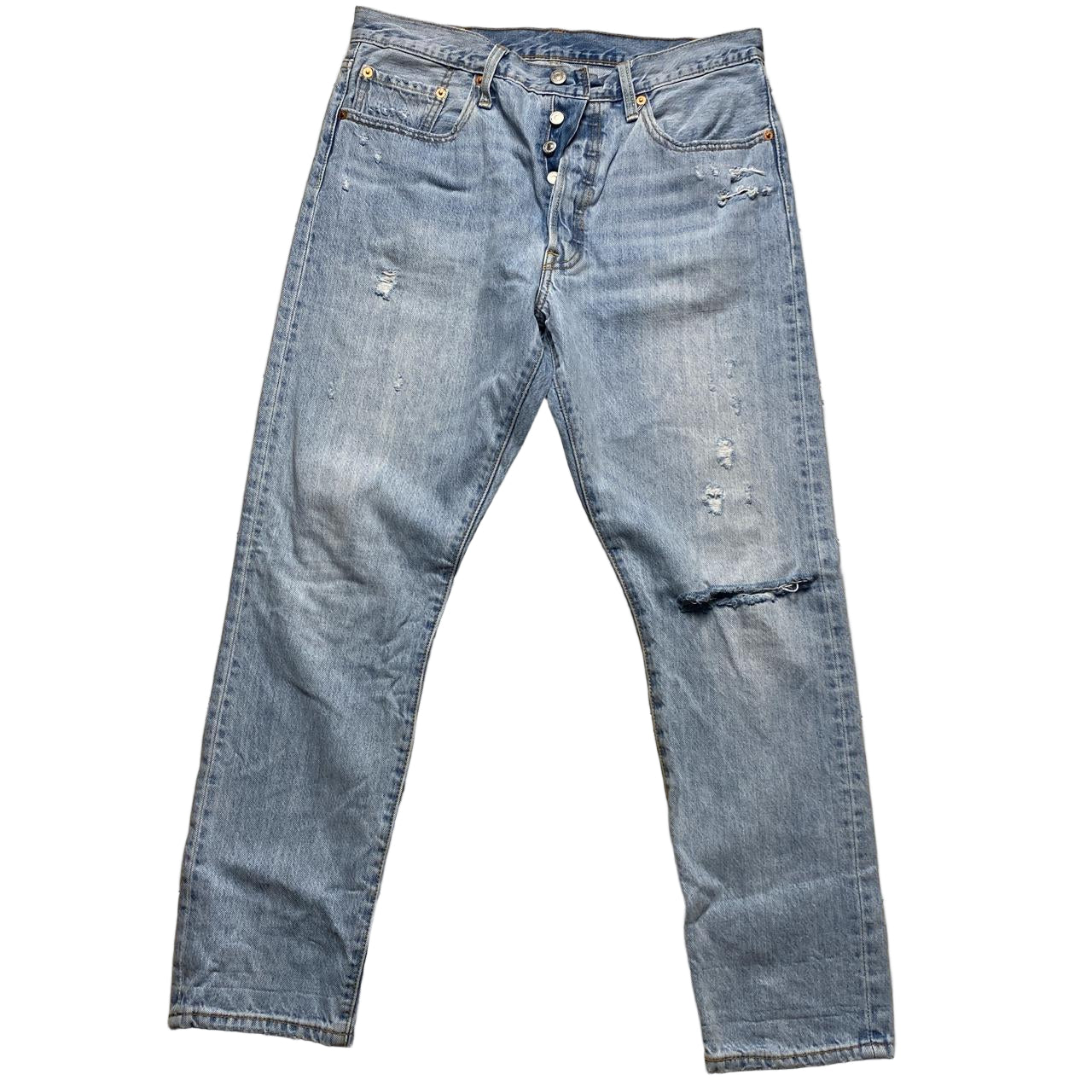 Levis 501 S Light Blue Distresed Jeans (31W)