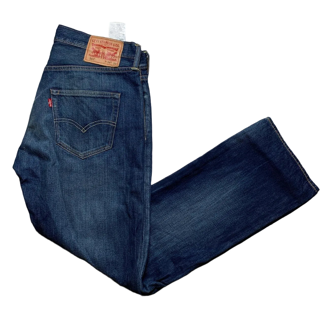 Levis 501 Navy Jeans (34W)