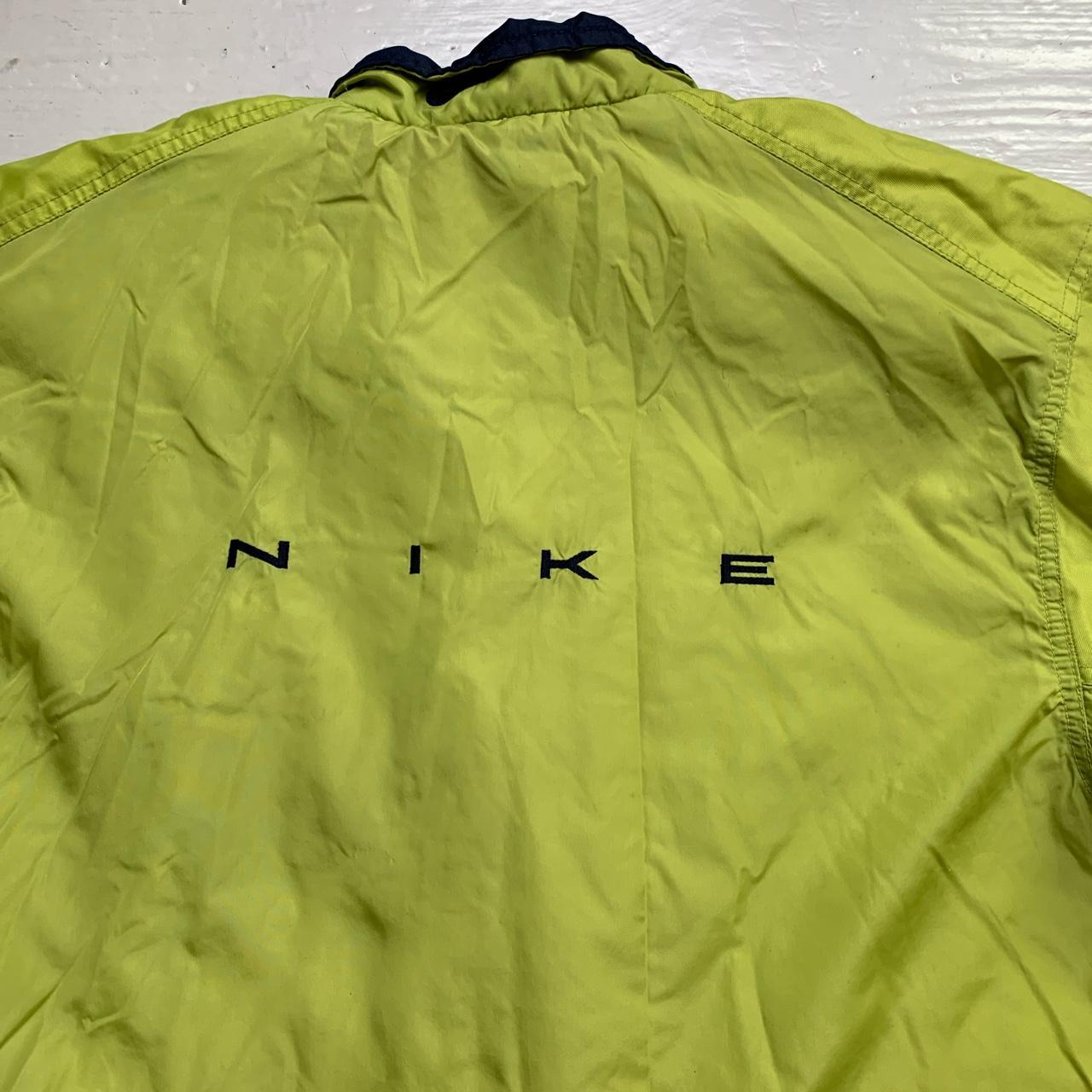 Nike Swoosh and Spellout Vintage 90โs Like Green and Navy Coat