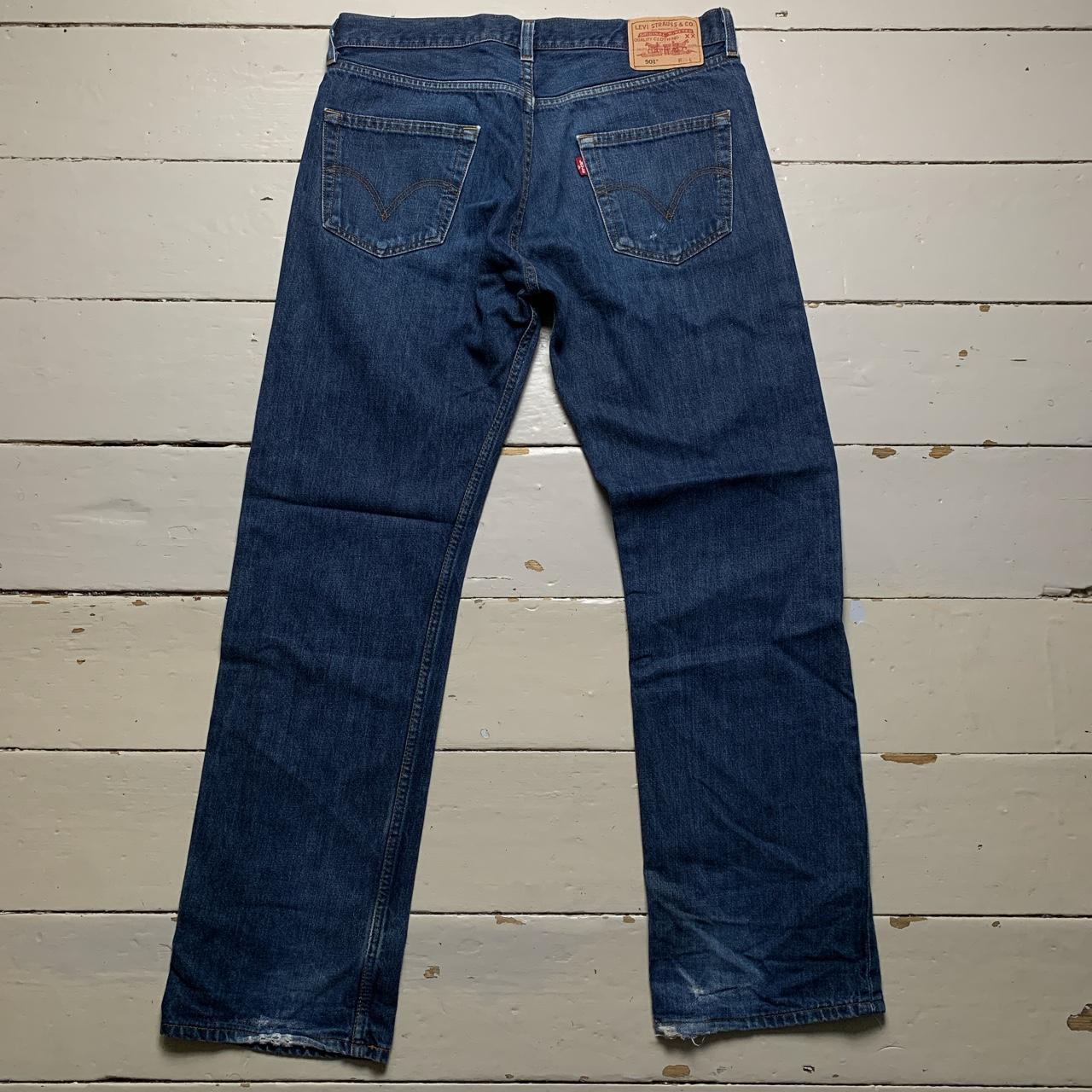 Levis 501 Vintage Baggy Navy Jeans