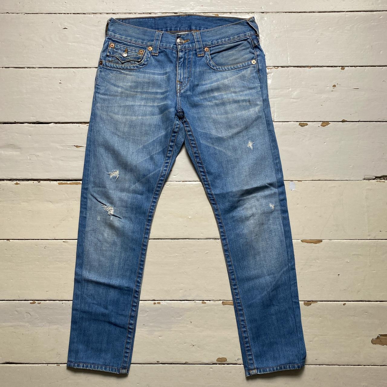 True Religion Straight Jeans Brown Contrast Stitch