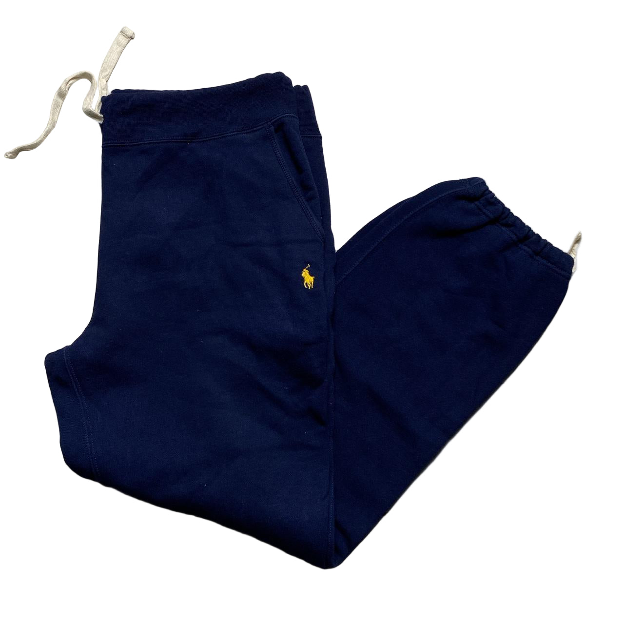 Polo Ralph Lauren Navy and Yellow Pony Baggy Joggers (L)