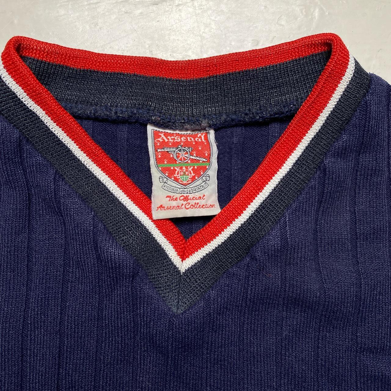 Arsenal Gunners Vintage 90’s V Neck Navy and Red Jumper