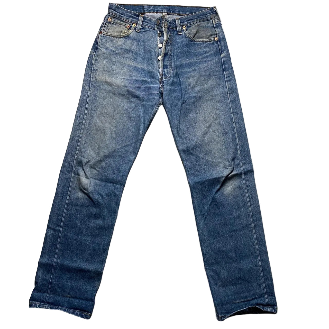 Levis 501 Vintage Baggy Light Blue Stonewash Jeans (30W)