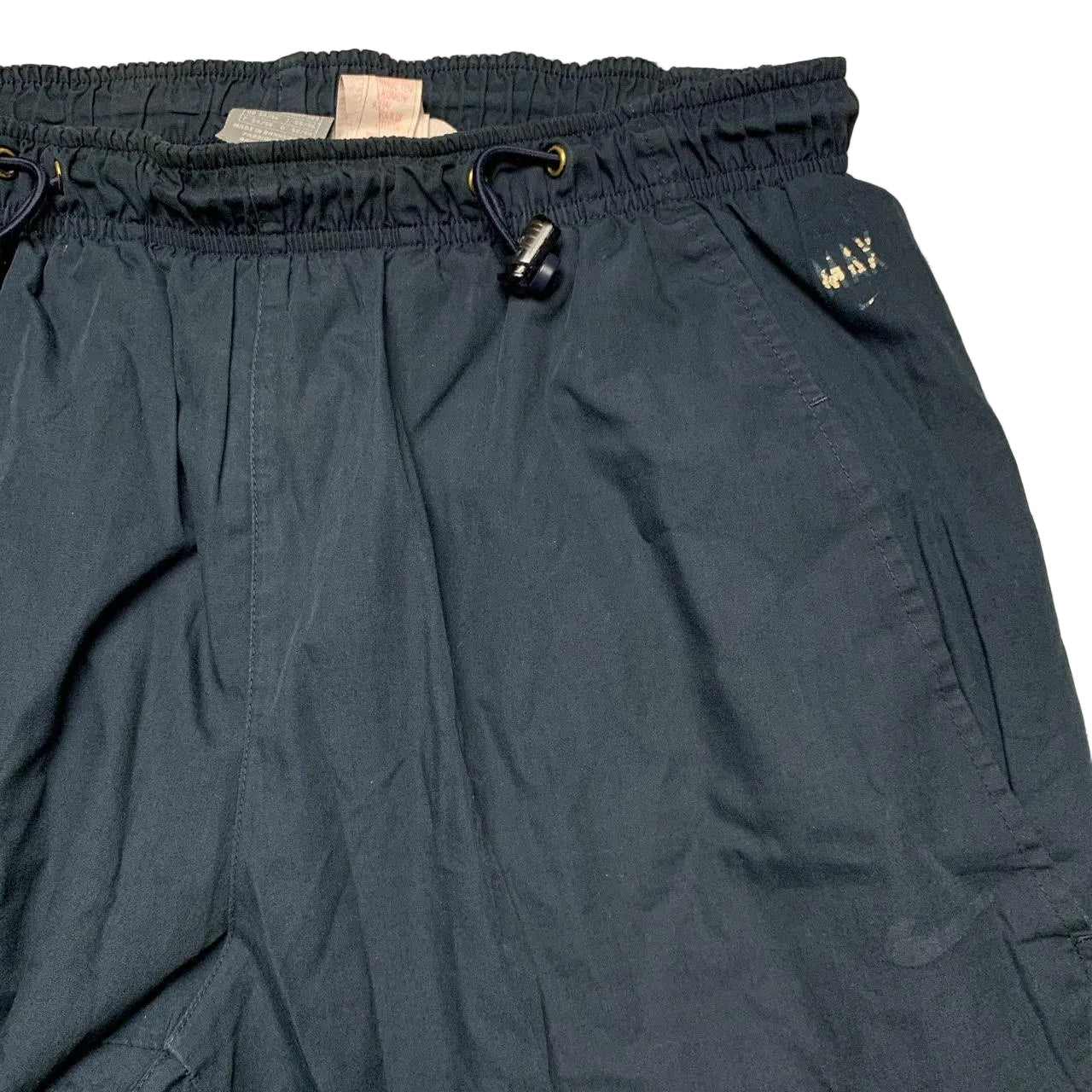 Nike Air Max Vintage Navy and White Shell Trackpant Baggy Bottoms (L)