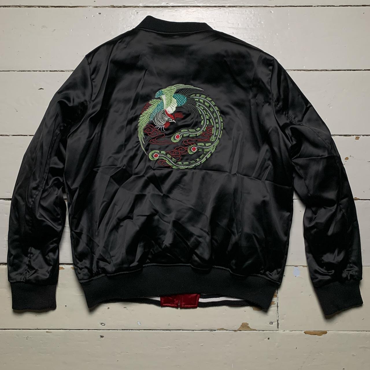 Atmosphere Embroidery Bird Bomber Jacket