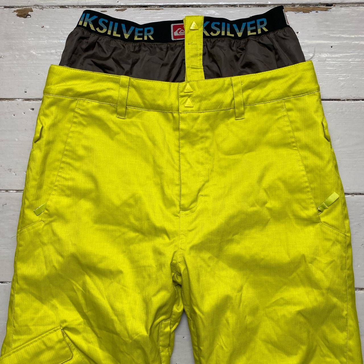 Quiksilver Neon Yellow Ski Pants / Trousers