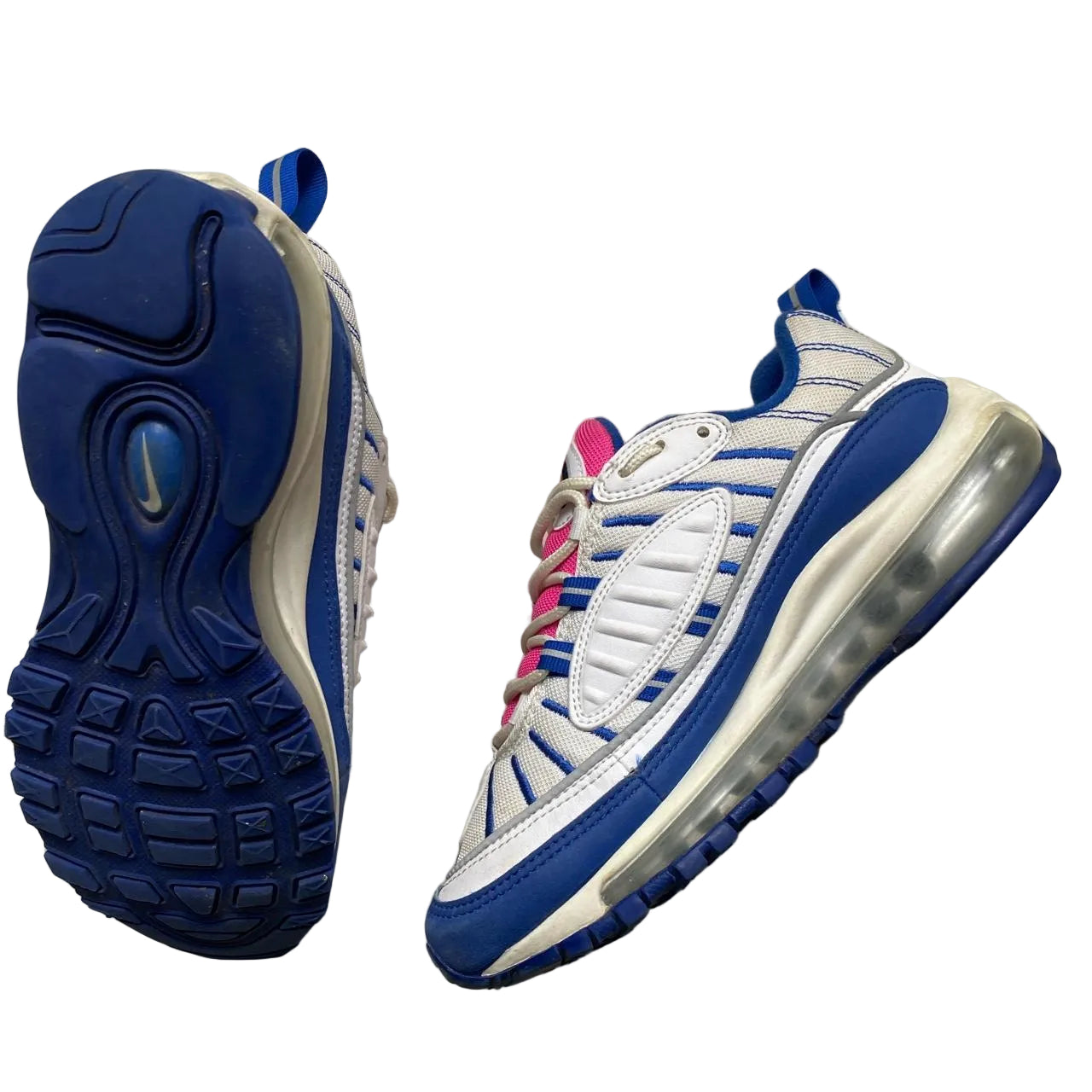 Nike Air Max 98 Blue Pink Yellow and White (UK 4)