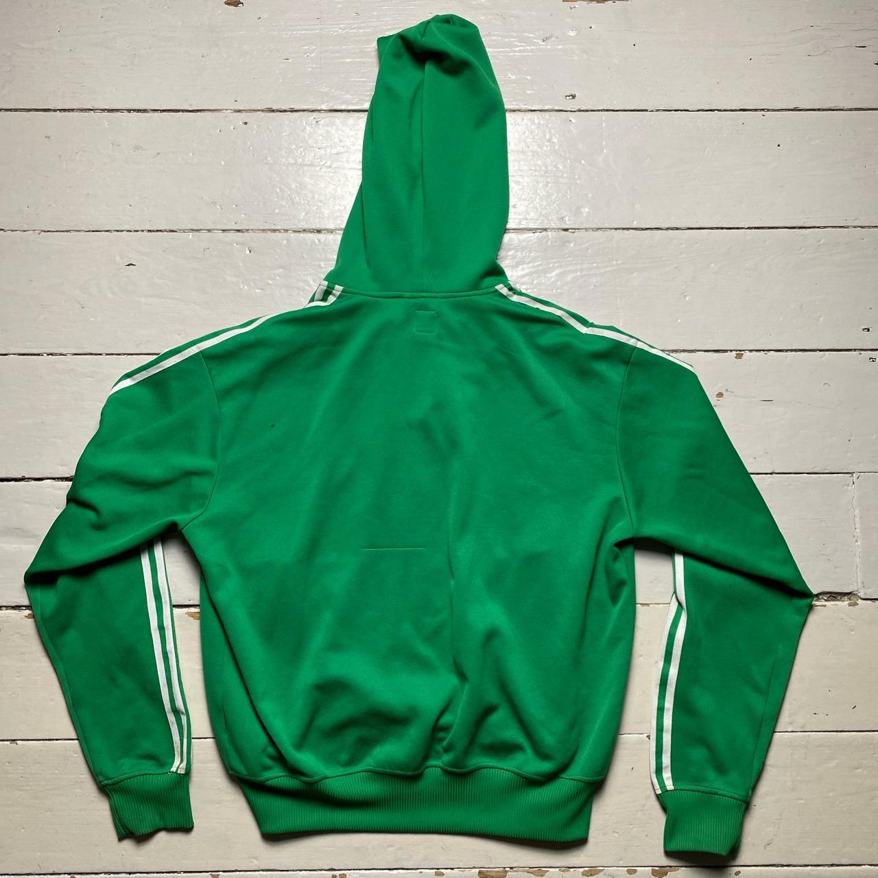Adidas Originals Green and White Hoodie