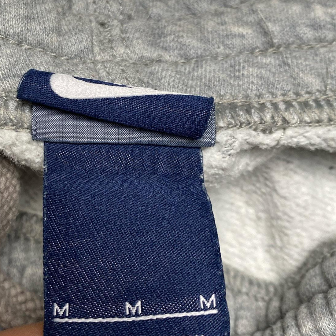 Nike Swoosh Heather Grey and White Baggy Joggers (M)