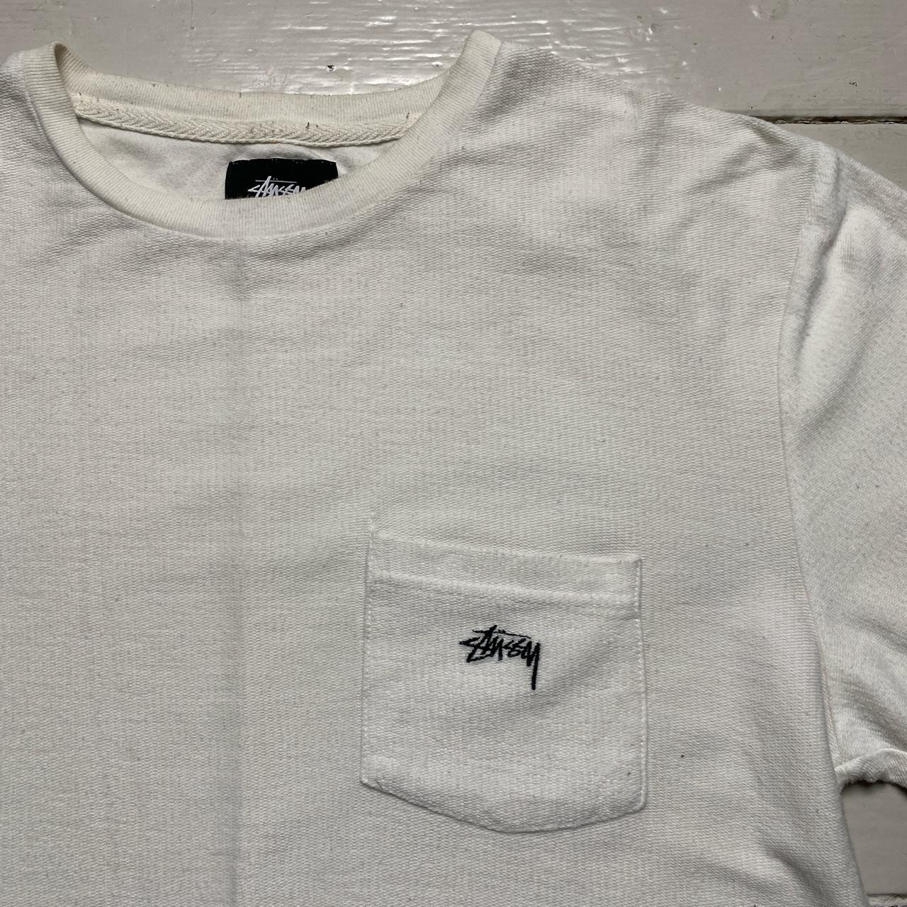Stussy White and Black Pocket T Shirt