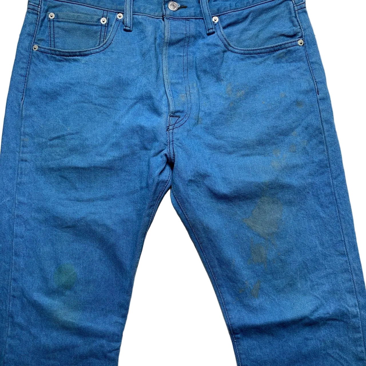 Levis Vintage Blue and Black Stitch 501 Jeans (32W)