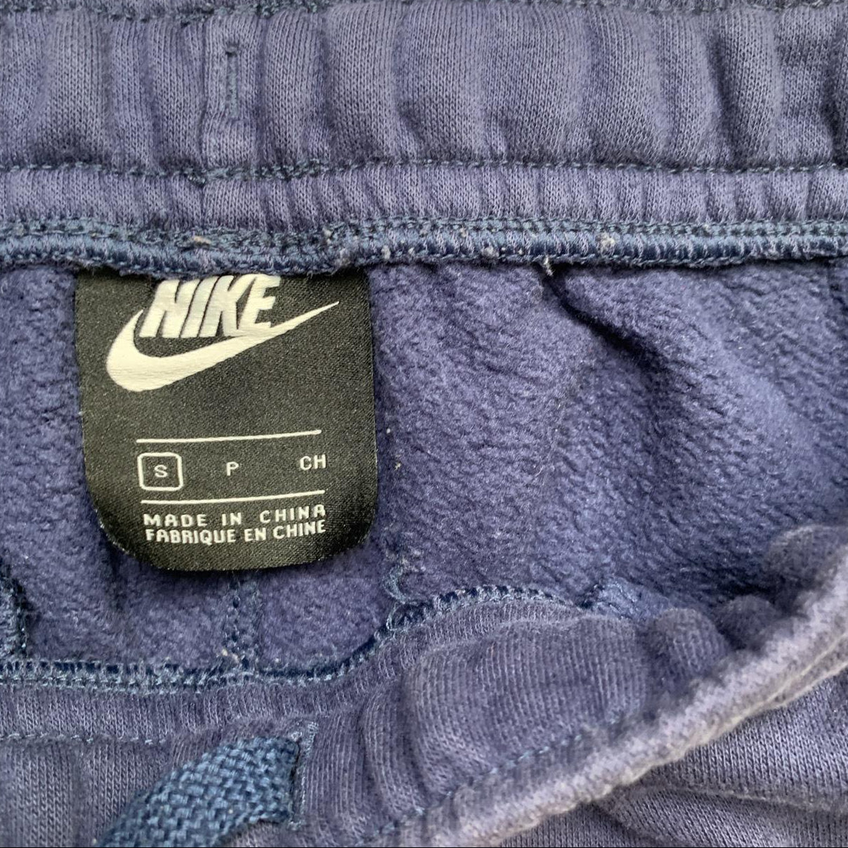 Nike Swoosh Navy and White Joggers (S)