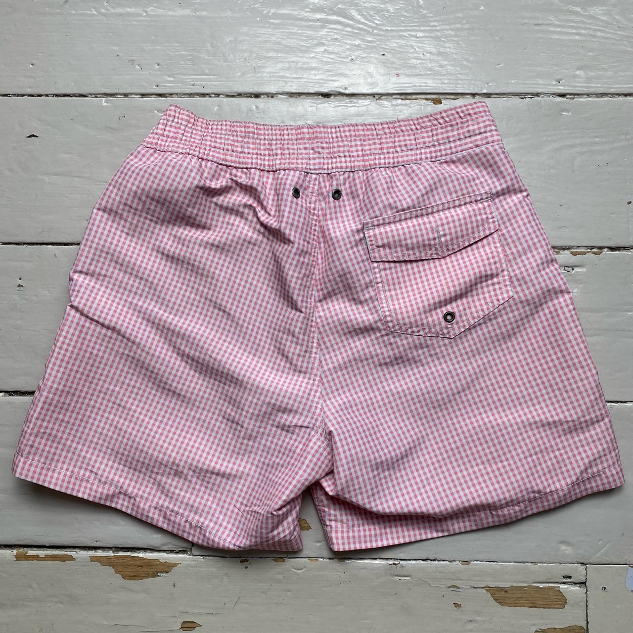 Ralph Lauren Polo Checked Pink and White Swim Shorts