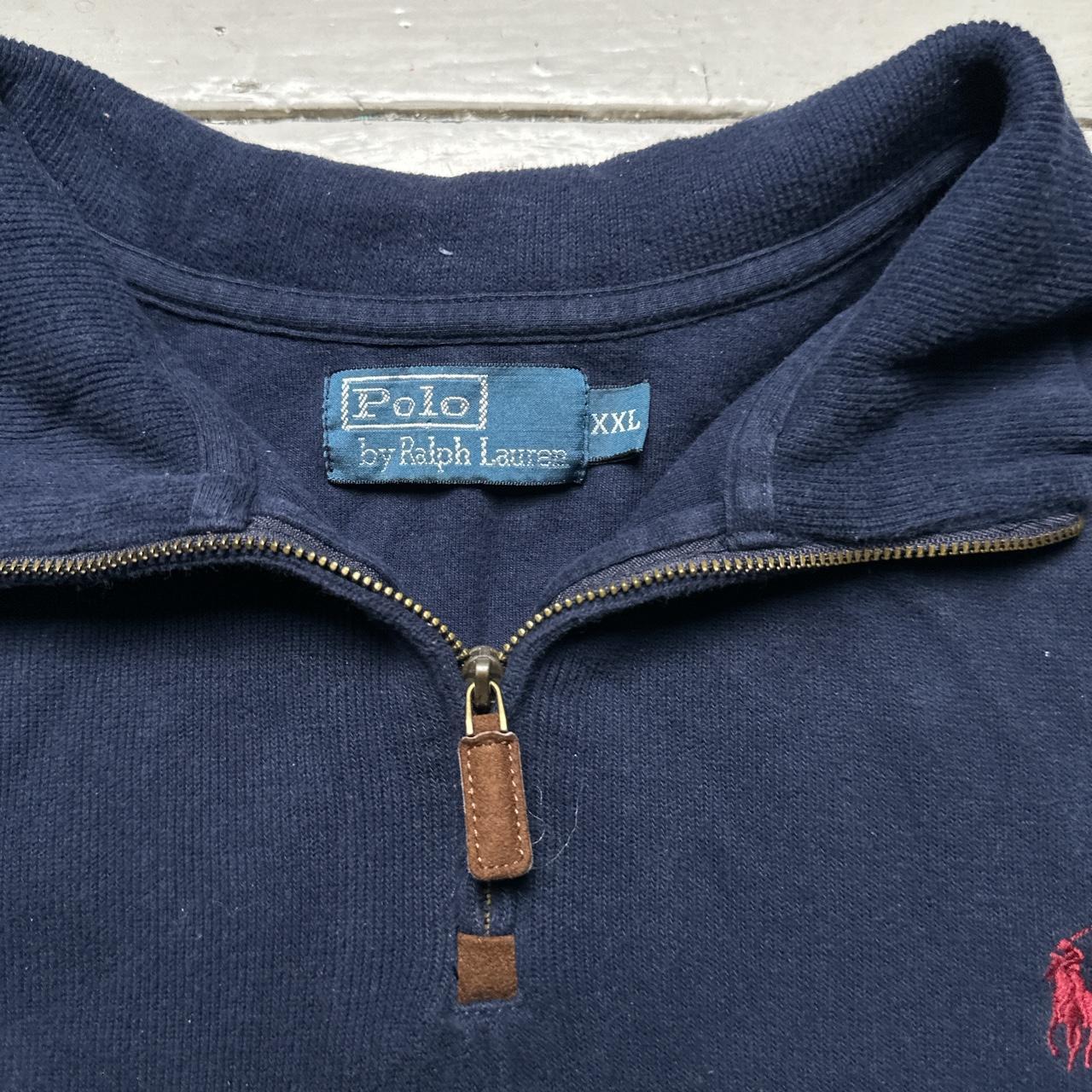 Ralph Lauren Polo Navy and Red Quarter Zip Jumper