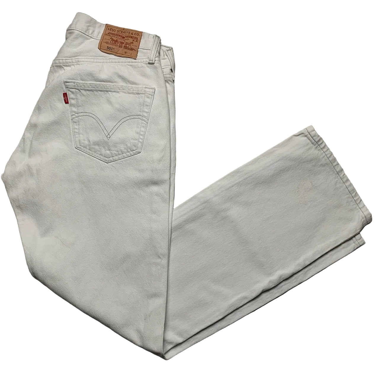 Levis Vintage 501 White Jeans