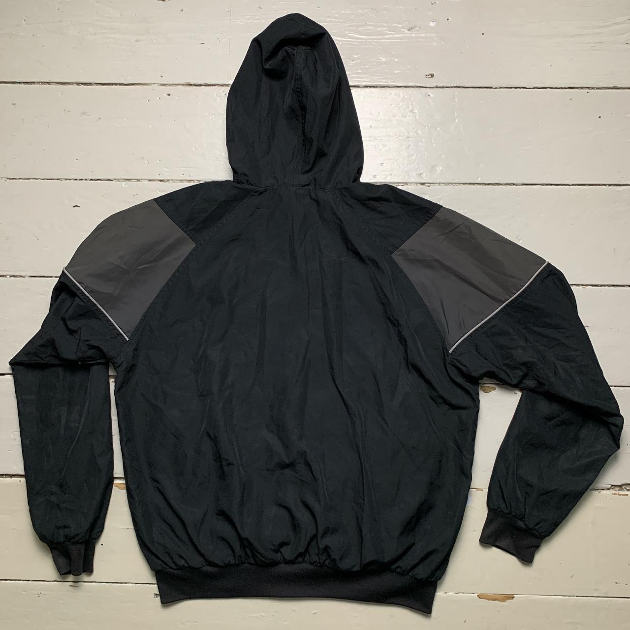 Nike Vintage Swoosh Shell Jacket Black Grey and White