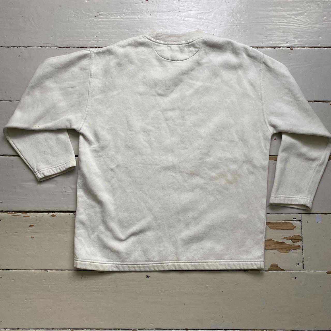 NAFNAF Vintage Cream White Rainbow Spellout Jumper