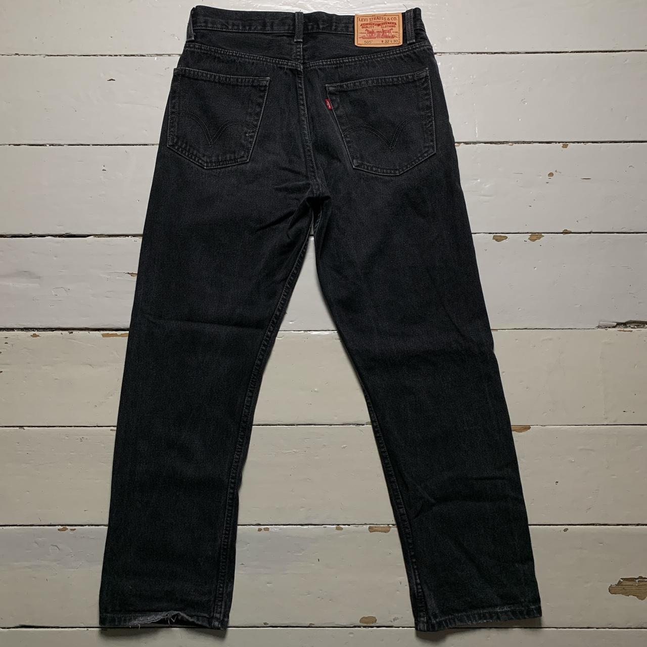 Levis 505 Black Straight Jeans