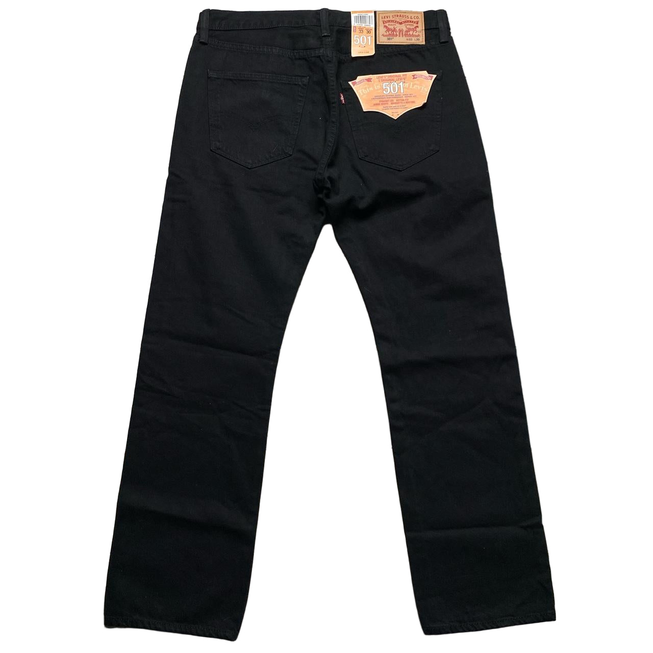 Levis 501 Jet Black Baggy Jeans (33W)