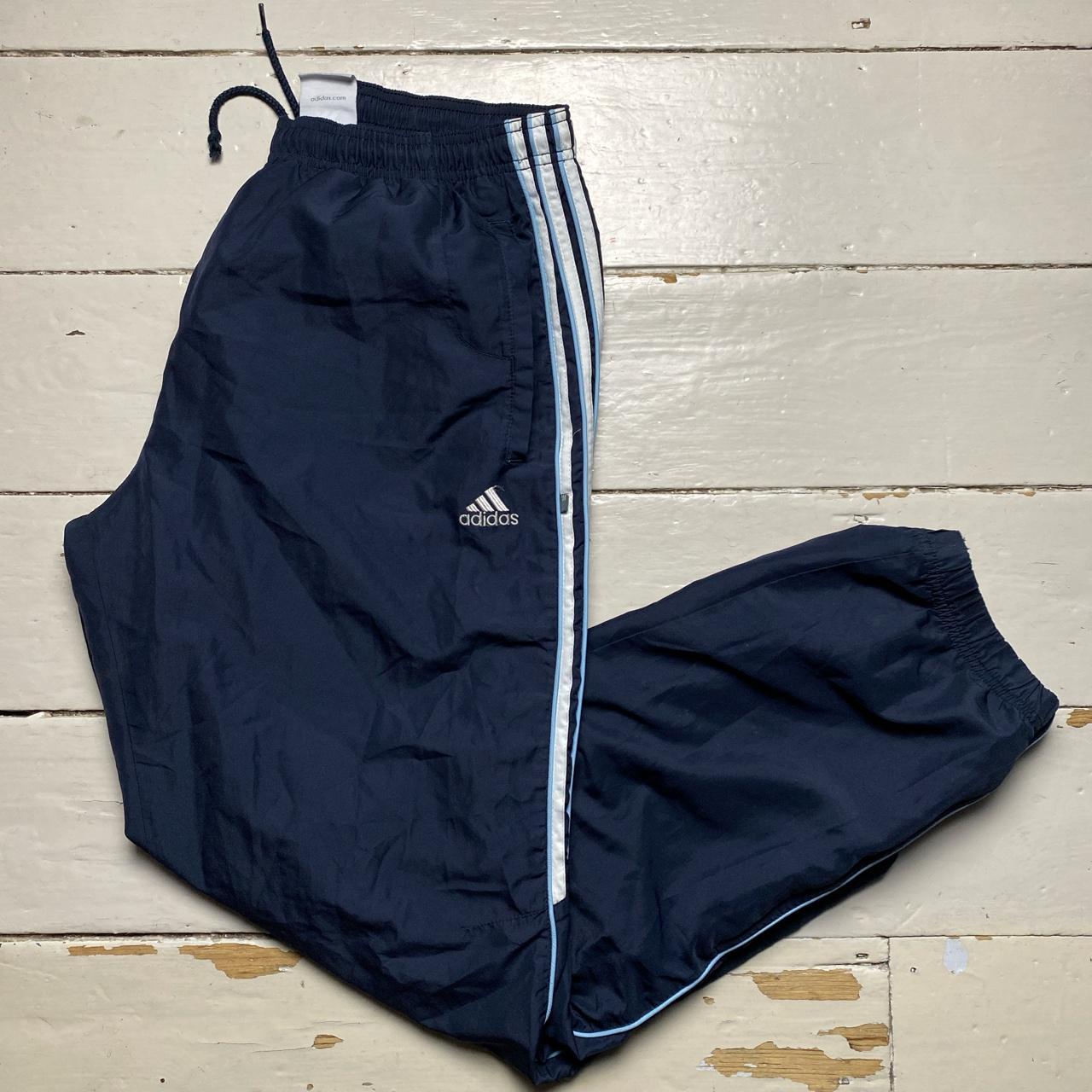 Adidas Vintage Baggy Shell Track Pant Bottoms Navy