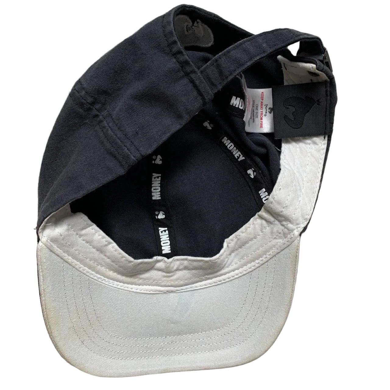 Money Clothing Black and White Cap